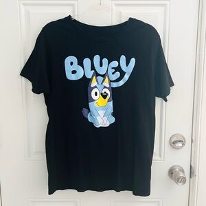 classic BLUEY black and blue tshirt women's size large